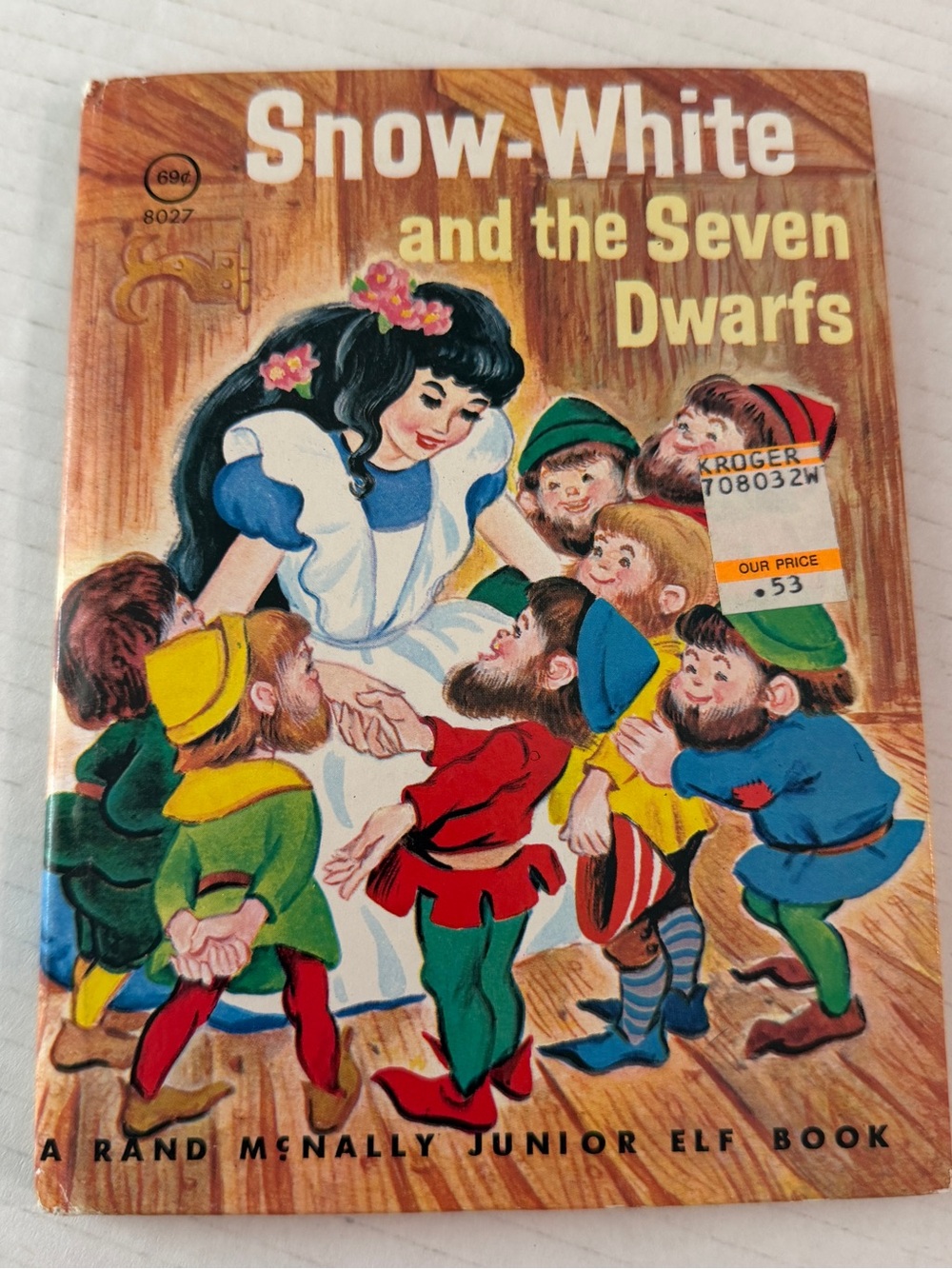 SNOW WHITE And The Seven Dwarfs ~ Vintage Childrens Rand McNally Junior Elf Book